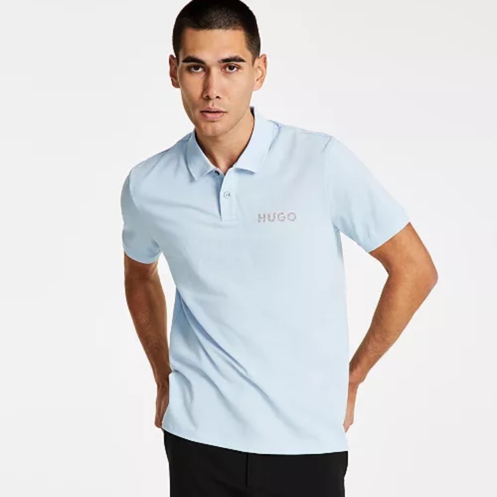 HUGO Blue Polo Shirt Classic Design